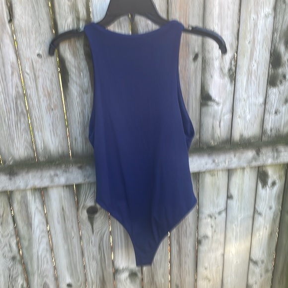 Zara Halter neck bodysuit snap-button fastening 5039/372 blue stretch M - Picture 4 of 16
